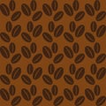 Seamless background with coffee beans. Royalty Free Stock Photo