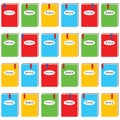 Seamless background with colored school books for school pattern print