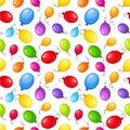 Seamless background with colorful balloons. Vector illustration. Royalty Free Stock Photo