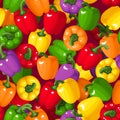 Seamless background with colorful bell peppers.