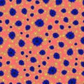 Seamless background cornflowers on salmon