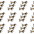 Seamless background, cute dogs . For fabric, covers and other surfaces