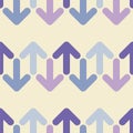 Seamless background with decorative arrows. Flat design.