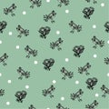 Seamless background with decorative birds, hand-drawing. Vector