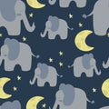Seamless background. Decorative cute wallpaper for the nursery in the Scandinavian style. Suitable for children`s clothing,