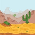 Seamless background. Desert landscape for game design.
