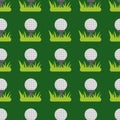 Seamless background design with golf ball detail sport game equipment hobby competition vector illustration