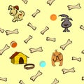 Seamless background with dogs Royalty Free Stock Photo