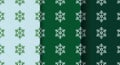 A seamless background featuring a snowflake pattern made from Christmas tree leaves in three different shades of green and blue Royalty Free Stock Photo