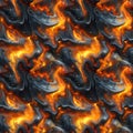 Seamless background of fiery liquid