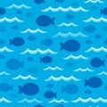 Seamless background fish shadows 1