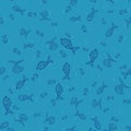 Seamless background with fish