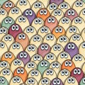 Seamless background with funny frightened eyes Royalty Free Stock Photo