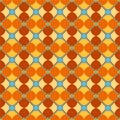 Seamless background, geometric, petals, yellow-orange.