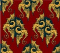 Seamless background with gold dragons. for the heroic saga or the knightly epos