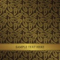 Seamless background with gold paisley