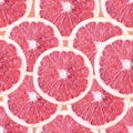 Seamless background with grapefruit slices Royalty Free Stock Photo