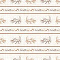 Seamless background grasshopper pest gender neutral pattern. Whimsical minimal earthy 2 tone color. Kids nursert