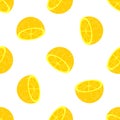 Seamless background of halves of citrus Royalty Free Stock Photo