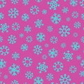 Seamless background of hand drawn snowflakes Royalty Free Stock Photo