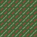 Seamless background 2018 happy new year text on a diagonal, vector seamless holiday pattern 2018 new year