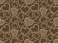 Seamless background with hearts.