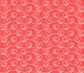 Seamless background with hearts.