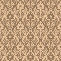 Seamless background image of vintage plant reverse color pattern kaleidoscope. Royalty Free Stock Photo