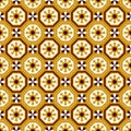 Seamless background image of vintage polygon dot line geometry pattern.