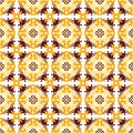 Seamless background image of vintage yellow flower vine pattern. Royalty Free Stock Photo