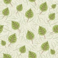 Seamless background. Leafs. Royalty Free Stock Photo