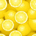 Seamless background with lemons. Royalty Free Stock Photo