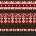 Seamless background with light ornament on dark and red patterned stripes Royalty Free Stock Photo