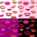 Seamless background lips Royalty Free Stock Photo