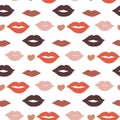 seamless background. lips prints valentine prints modern Royalty Free Stock Photo