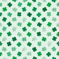 Seamless background with lucky clovers Royalty Free Stock Photo