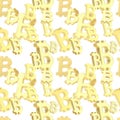 Seamless background made of bitcoin signs