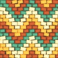 Seamless background made of colorful bricks