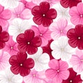 Vector Seamless background with mallow flowers.