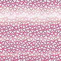 Seamless background of many contours of red and pink hearts creating a openwork pattern. Royalty Free Stock Photo
