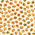 Seamless background with maple leaves holes on sheet layers