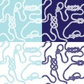 Seamless background with marine knots