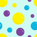 Seamless background of a variety of colorful round balls of different sizes, cheerful texture of balls of bright and juicy colors Royalty Free Stock Photo