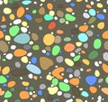 Seamless background with multicolored stones