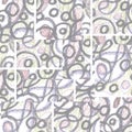 Seamless background muted soft tones. Printing on wallpaper, wrapping paper, textiles. Grunge doodle drawing