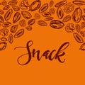 Seamless background with nuts and dried fruits. Vector illustration. Royalty Free Stock Photo