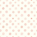 Seamless background with orange and yellow doodle sun on white. Can be used for wallpaper, pattern fills, textile, web