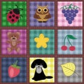 seamless background with patchwork