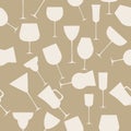 Seamless background pattern of alcoholic glass.