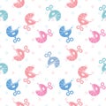 Seamless background pattern baby strollers Royalty Free Stock Photo